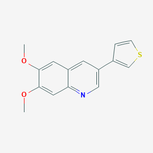 molecular formula C15H13NO2S B052547 3-(3-Thienyl)-6,7-dimethoxyquinoline CAS No. 146535-06-0