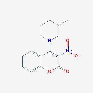 molecular formula C15H16N2O4 B5254701 4-(3-methylpiperidin-1-yl)-3-nitro-2H-chromen-2-one 