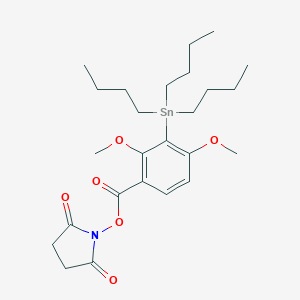 molecular formula C25H39NO6Sn B052551 N-Succinimidyl-2,4-dimethoxy-3-(tributylstannyl)benzoate CAS No. 122452-56-6