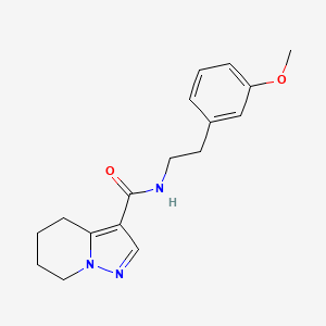 molecular formula C17H21N3O2 B5255729 N-[2-(3-methoxyphenyl)ethyl]-4,5,6,7-tetrahydropyrazolo[1,5-a]pyridine-3-carboxamide 