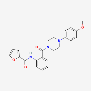 molecular formula C23H23N3O4 B5255866 N~2~-(2-{[4-(4-METHOXYPHENYL)PIPERAZINO]CARBONYL}PHENYL)-2-FURAMIDE 