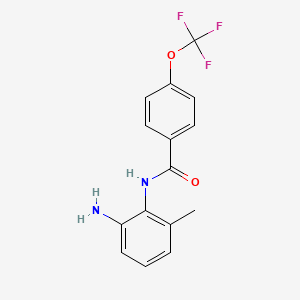 molecular formula C15H13F3N2O2 B5255891 N-(2-amino-6-methylphenyl)-4-(trifluoromethoxy)benzamide 