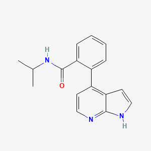 molecular formula C17H17N3O B5256016 N-isopropyl-2-(1H-pyrrolo[2,3-b]pyridin-4-yl)benzamide 