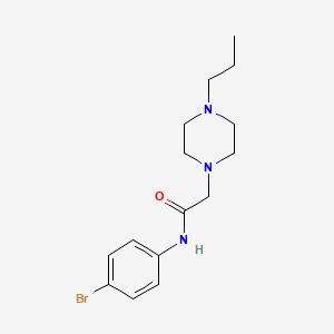 molecular formula C15H22BrN3O B5256037 N-(4-bromophenyl)-2-(4-propylpiperazin-1-yl)acetamide 