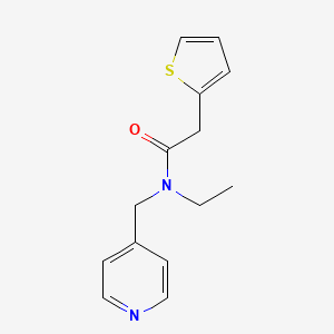 molecular formula C14H16N2OS B5256149 N-ethyl-N-[(pyridin-4-yl)methyl]-2-(thiophen-2-yl)acetamide 