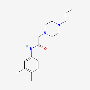 molecular formula C17H27N3O B5256366 N-(3,4-dimethylphenyl)-2-(4-propylpiperazin-1-yl)acetamide 