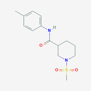 molecular formula C14H20N2O3S B5256407 N-(4-methylphenyl)-1-(methylsulfonyl)-3-piperidinecarboxamide 