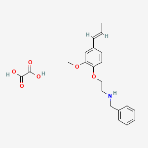 molecular formula C21H25NO6 B5256546 N-benzyl-2-[2-methoxy-4-(1-propen-1-yl)phenoxy]ethanamine oxalate 