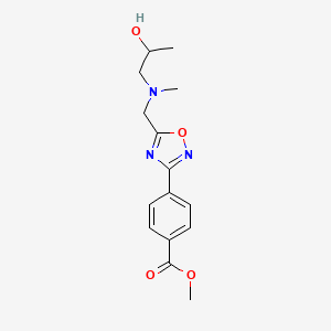 molecular formula C15H19N3O4 B5256654 methyl 4-(5-{[(2-hydroxypropyl)(methyl)amino]methyl}-1,2,4-oxadiazol-3-yl)benzoate 