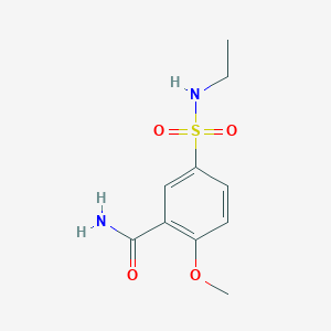 molecular formula C10H14N2O4S B5256751 5-(Ethylsulfamoyl)-2-methoxybenzamide 