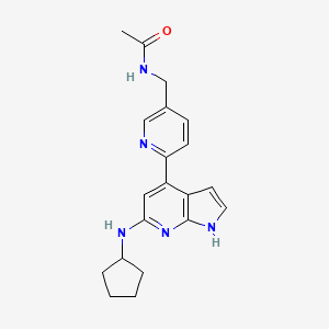 molecular formula C20H23N5O B5257348 N-({6-[6-(cyclopentylamino)-1H-pyrrolo[2,3-b]pyridin-4-yl]pyridin-3-yl}methyl)acetamide 