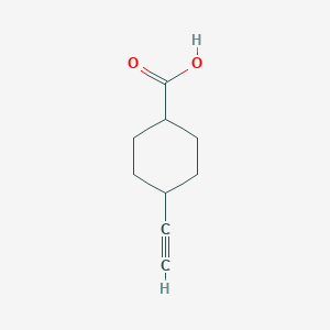 molecular formula C9H12O2 B052576 Cyclohexanecarboxylicacid, 4-ethynyl- CAS No. 121318-11-4