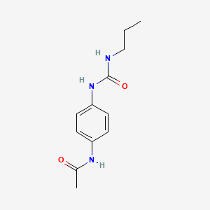 molecular formula C12H17N3O2 B5257735 N-{4-[(propylcarbamoyl)amino]phenyl}acetamide 