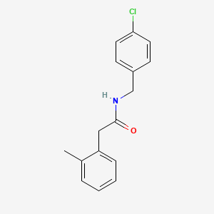 molecular formula C16H16ClNO B5257867 N-[(4-chlorophenyl)methyl]-2-(2-methylphenyl)acetamide 