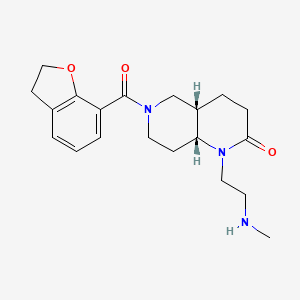 molecular formula C20H27N3O3 B5257891 rel-(4aS,8aR)-6-(2,3-dihydro-1-benzofuran-7-ylcarbonyl)-1-[2-(methylamino)ethyl]octahydro-1,6-naphthyridin-2(1H)-one hydrochloride 