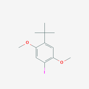molecular formula C12H17IO2 B052579 1-Tert-butyl-4-iodo-2,5-dimethoxybenzene CAS No. 91562-20-8