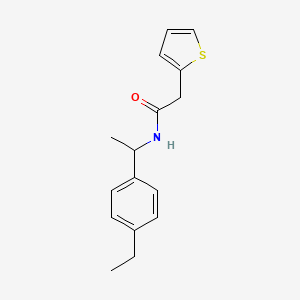 molecular formula C16H19NOS B5257944 N-[1-(4-ethylphenyl)ethyl]-2-(thiophen-2-yl)acetamide 