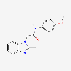 molecular formula C17H17N3O2 B5257962 N-(4-methoxyphenyl)-2-(2-methyl-1H-benzimidazol-1-yl)acetamide 