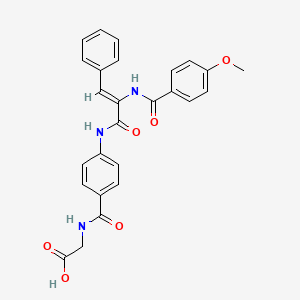 molecular formula C26H23N3O6 B5257999 N-[4-({2-[(4-methoxybenzoyl)amino]-3-phenylacryloyl}amino)benzoyl]glycine 