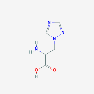 molecular formula C5H8N4O2 B052582 2-Amino-3-(1H-1,2,4-triazol-1-yl)propanoic acid CAS No. 114419-45-3
