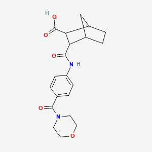 molecular formula C20H24N2O5 B5258218 3-{[4-(MORPHOLINOCARBONYL)ANILINO]CARBONYL}BICYCLO[2.2.1]HEPTANE-2-CARBOXYLIC ACID 