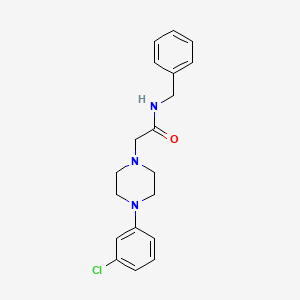 molecular formula C19H22ClN3O B5258243 N-benzyl-2-[4-(3-chlorophenyl)piperazin-1-yl]acetamide 