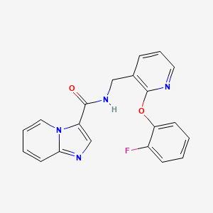 molecular formula C20H15FN4O2 B5258290 N-{[2-(2-fluorophenoxy)pyridin-3-yl]methyl}imidazo[1,2-a]pyridine-3-carboxamide 