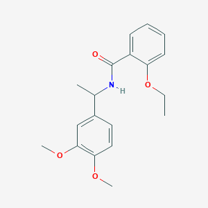 molecular formula C19H23NO4 B5258352 N-[1-(3,4-dimethoxyphenyl)ethyl]-2-ethoxybenzamide 