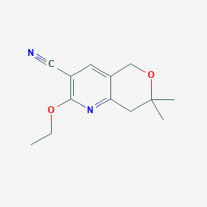 molecular formula C13H16N2O2 B5258445 2-ethoxy-7,7-dimethyl-7,8-dihydro-5H-pyrano[4,3-b]pyridine-3-carbonitrile 