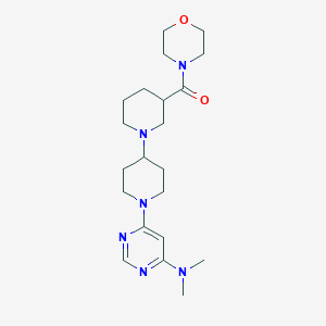 molecular formula C21H34N6O2 B5258525 N,N-dimethyl-6-[3-(morpholin-4-ylcarbonyl)-1,4'-bipiperidin-1'-yl]pyrimidin-4-amine 