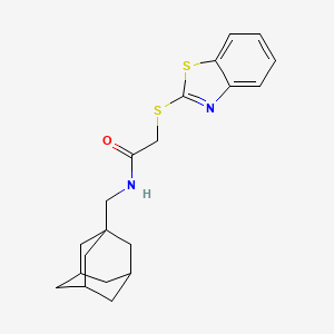 molecular formula C20H24N2OS2 B5258638 N-[(ADAMANTAN-1-YL)METHYL]-2-(1,3-BENZOTHIAZOL-2-YLSULFANYL)ACETAMIDE 