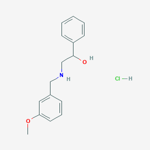molecular formula C16H20ClNO2 B5259003 2-[(3-Methoxyphenyl)methylamino]-1-phenylethanol;hydrochloride 