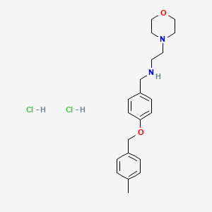 molecular formula C21H30Cl2N2O2 B5259074 N-[[4-[(4-methylphenyl)methoxy]phenyl]methyl]-2-morpholin-4-ylethanamine;dihydrochloride 