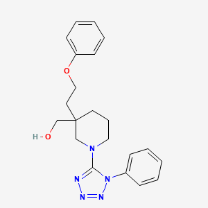 molecular formula C21H25N5O2 B5259097 [3-(2-phenoxyethyl)-1-(1-phenyl-1H-tetrazol-5-yl)piperidin-3-yl]methanol 