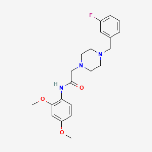 molecular formula C21H26FN3O3 B5259187 N-(2,4-dimethoxyphenyl)-2-[4-(3-fluorobenzyl)-1-piperazinyl]acetamide 
