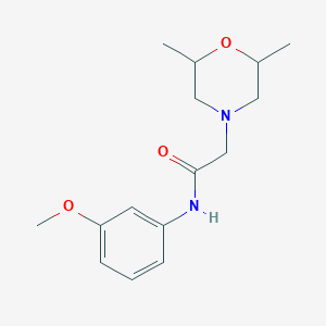 molecular formula C15H22N2O3 B5259198 2-(2,6-dimethylmorpholin-4-yl)-N-(3-methoxyphenyl)acetamide 