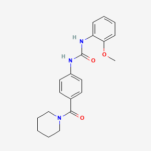 molecular formula C20H23N3O3 B5259218 N-(2-METHOXYPHENYL)-N'-[4-(PIPERIDINOCARBONYL)PHENYL]UREA 