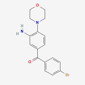 molecular formula C17H17BrN2O2 B5259289 (3-Amino-4-morpholin-4-ylphenyl)-(4-bromophenyl)methanone 