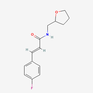 molecular formula C14H16FNO2 B5259337 (2E)-3-(4-fluorophenyl)-N-(tetrahydrofuran-2-ylmethyl)prop-2-enamide 
