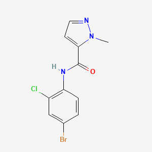 molecular formula C11H9BrClN3O B5259350 N-(4-bromo-2-chlorophenyl)-1-methyl-1H-pyrazole-5-carboxamide 