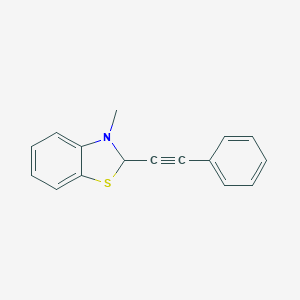 molecular formula C16H13NS B052594 3-Methyl-2-(phenylethynyl)-2,3-dihydro-1,3-benzothiazole CAS No. 123768-43-4