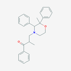 molecular formula C27H29NO2 B052595 2-Methyl-3-(2-methyl-2,3-diphenylmorpholin-4-yl)-1-phenylpropan-1-one CAS No. 117278-53-2