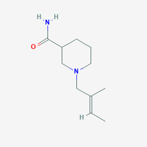 molecular formula C11H20N2O B5259607 1-[(E)-2-methylbut-2-enyl]piperidine-3-carboxamide 