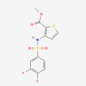 molecular formula C12H9F2NO4S2 B5259641 methyl 3-{[(3,4-difluorophenyl)sulfonyl]amino}-2-thiophenecarboxylate 