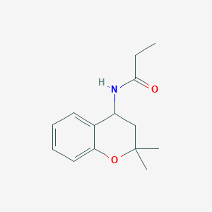 molecular formula C14H19NO2 B5259883 N-(2,2-dimethyl-3,4-dihydro-2H-chromen-4-yl)propanamide 