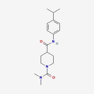molecular formula C18H27N3O2 B5260012 N-(4-ISOPROPYLPHENYL)-N,N-DIMETHYLTETRAHYDRO-1,4(2H)-PYRIDINEDICARBOXAMIDE 