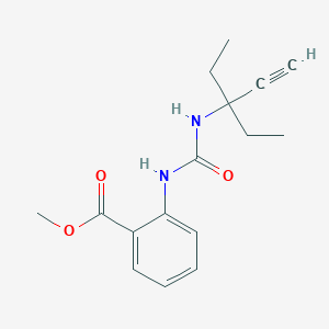 molecular formula C16H20N2O3 B5260043 METHYL 2-({[(1,1-DIETHYL-2-PROPYNYL)AMINO]CARBONYL}AMINO)BENZOATE 