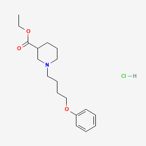 molecular formula C18H28ClNO3 B5260586 Ethyl 1-(4-phenoxybutyl)piperidine-3-carboxylate;hydrochloride 