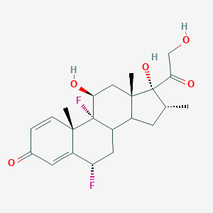 molecular formula C22H28F2O5 B526066 6,9-Difluoro-11,17-dihydroxy-17-(2-hydroxyacetyl)-10,13,16-trimethyl-6,7,8,11,12,14,15,16-octahydrocyclopenta[a]phenanthren-3-one CAS No. 2135-17-3