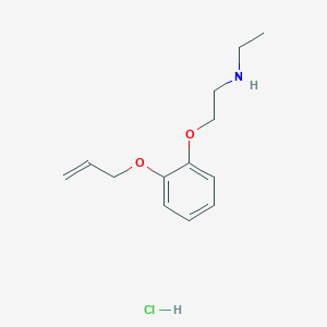 molecular formula C13H20ClNO2 B5260684 N-ethyl-2-(2-prop-2-enoxyphenoxy)ethanamine;hydrochloride 